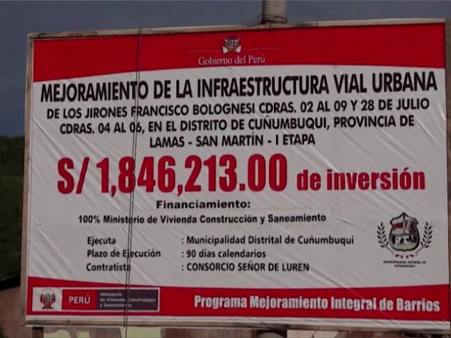  Cuñumbuqui: modifican de manera curiosa presupuesto de obra de S/. 2 millones