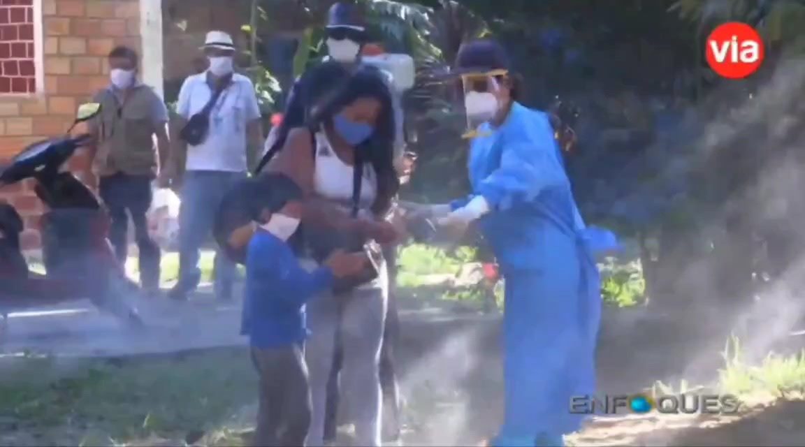  Llegada de sanmartinenses a Tarapoto, bajo fuertes medidas sanitarias y policiales.