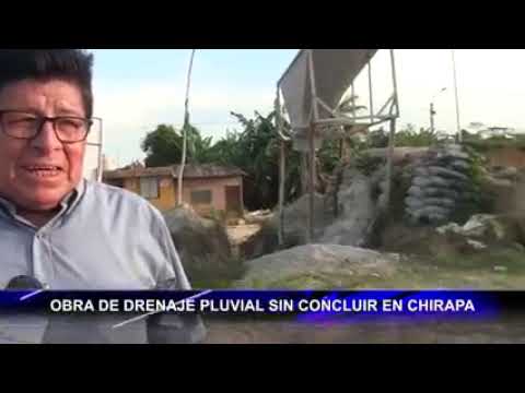  Obra de drenaje pluvial sin concluir en Chirapa